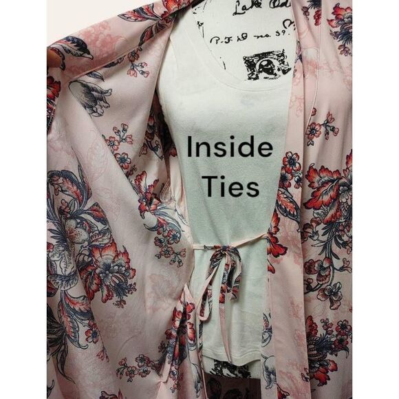 Gabrielle Union x NY & Co Floral Print Duster Kimono Robe Sz M - Picture 8 of 8